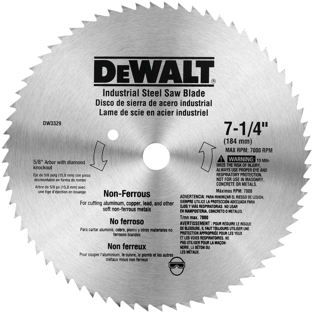 Product image for B&D DW3329 7-1/4IN 68TEETH STEEL NO