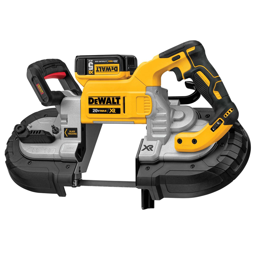 Product image for DeWalt DCS376P2 20V MAX 5" Dual Switch Band Saw Kit