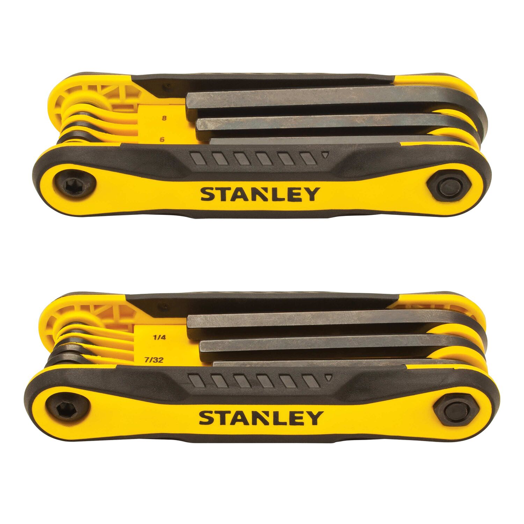 Product image for Stanley STHT71839 Folding Metric and SAE Hex Keys (2 Pk)