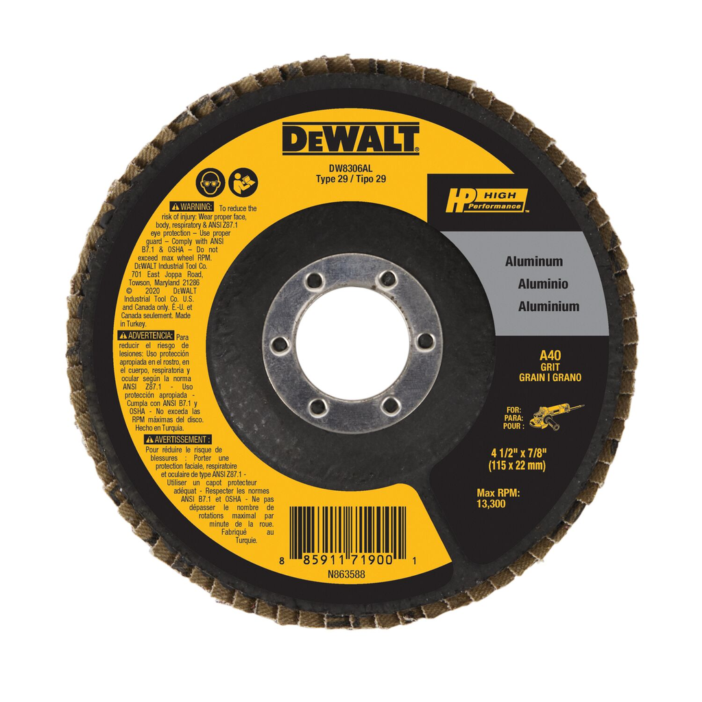 Product image for DWLT DW8306AL 4.5IN x 7/8IN 40GRIT