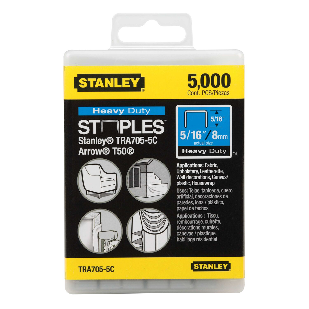 Product image for Stanley TRA705-5C 5/16" Heavy Duty Staples (5000 PK)