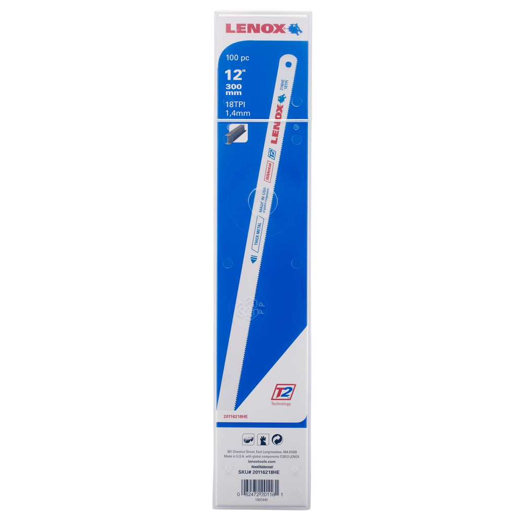 Mayer-DDS-LENOX Bi-Metal 12-Inch 18Tpi Hacksaw Blades For Use On Heavy Metal, 100-Pack-1