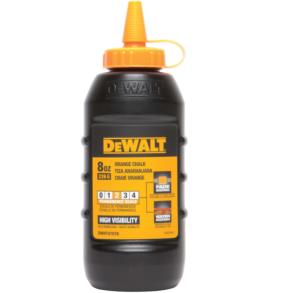 Product image for DeWalt DWHT47076L 8 oz Chalk - Orange High Visibility
