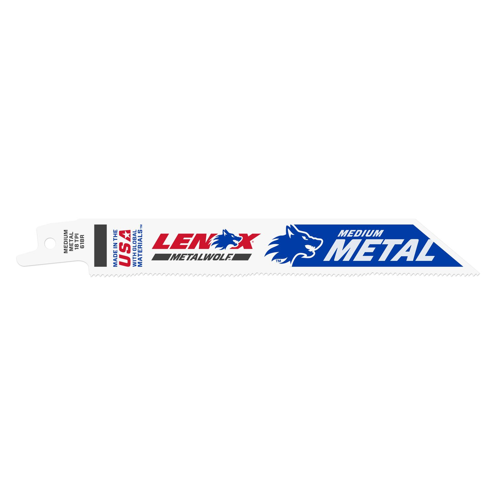 Mayer-DDS-LENOX Metal Cutting Reciprocating Saw Blade with Power Blast Technology, Bi-Metal, 6-Inch, 18 Tpi, 5/Pk-1