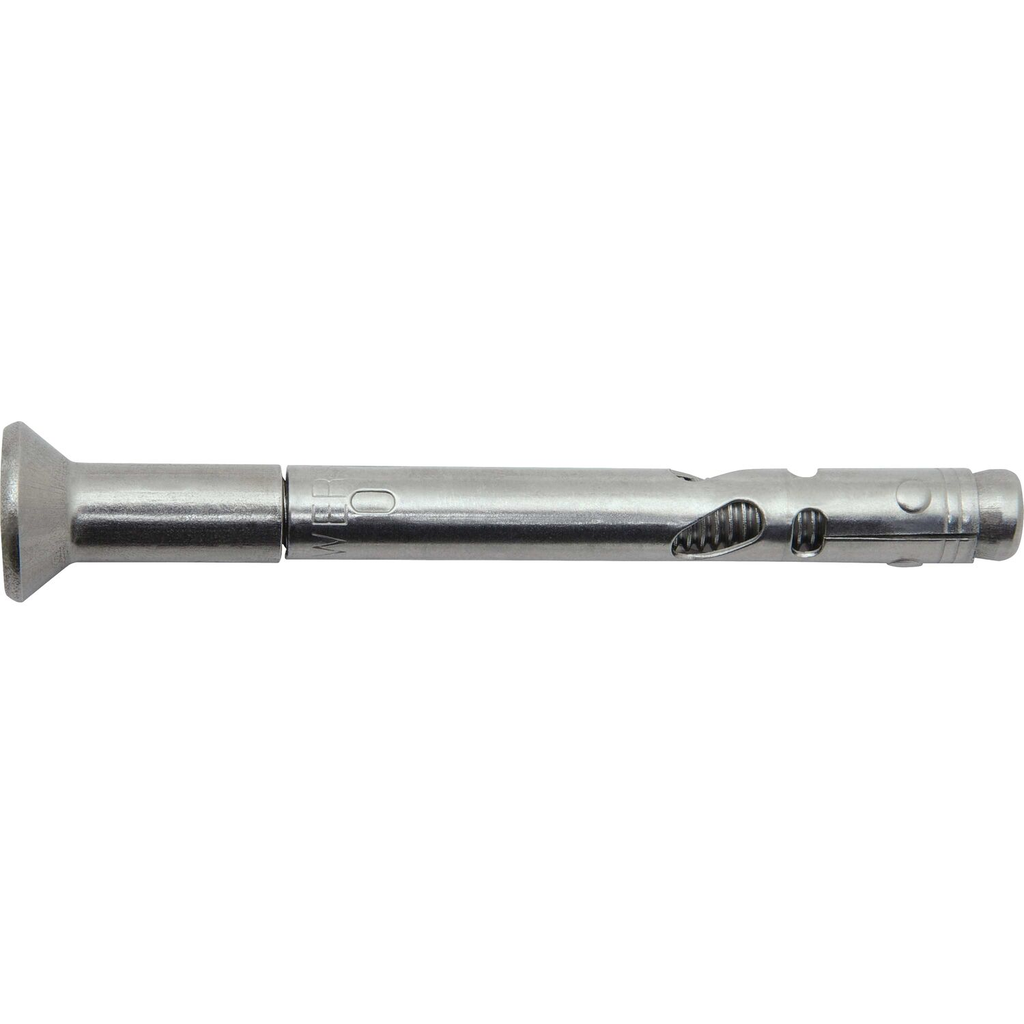 Product image for DeWalt / Powers 06172S Combo Flat Head Lok-Bolt AS® Stainless Steel Sleeve Anchor, 1/4" x 3" (100/Box)