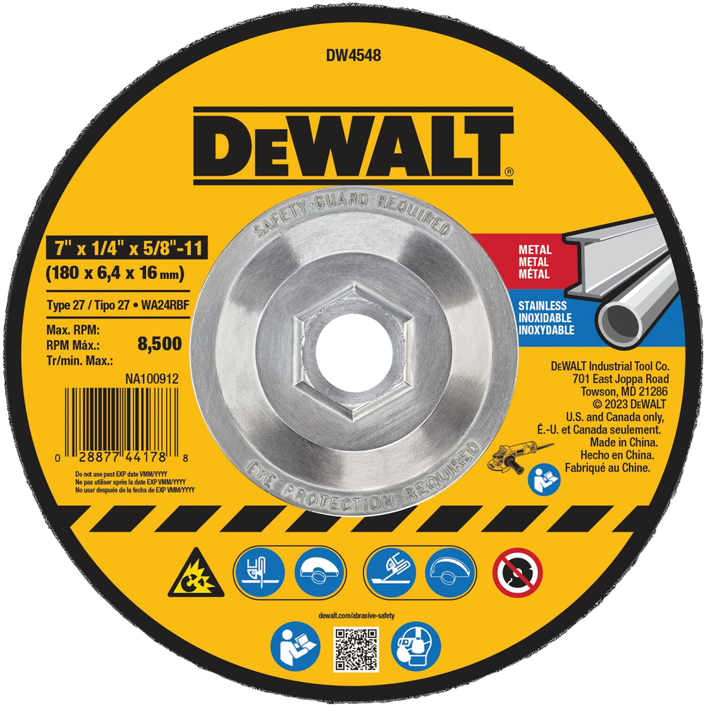Product image for DeWalt DW4548 7 X 1/4 X 5/8IN-11 HIGH