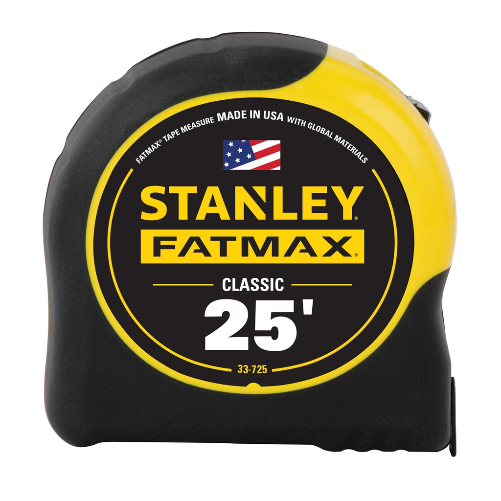 Product image for Stanley 33-725 FATMAX Tape Measure with BladeArmor Coating 1-1/4in. X 25 ft