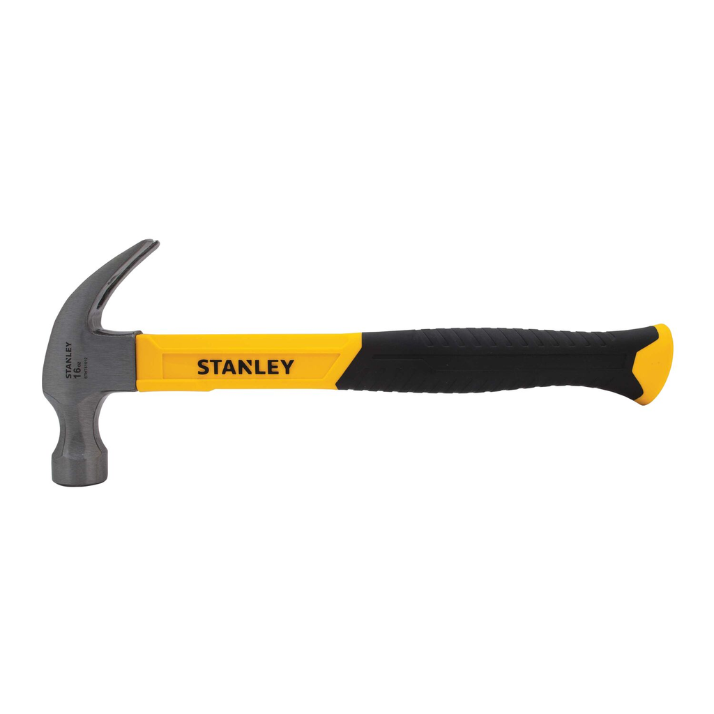 Product image for Stanley STHT51512 16 Oz Curve Claw Fiberglass Hammer