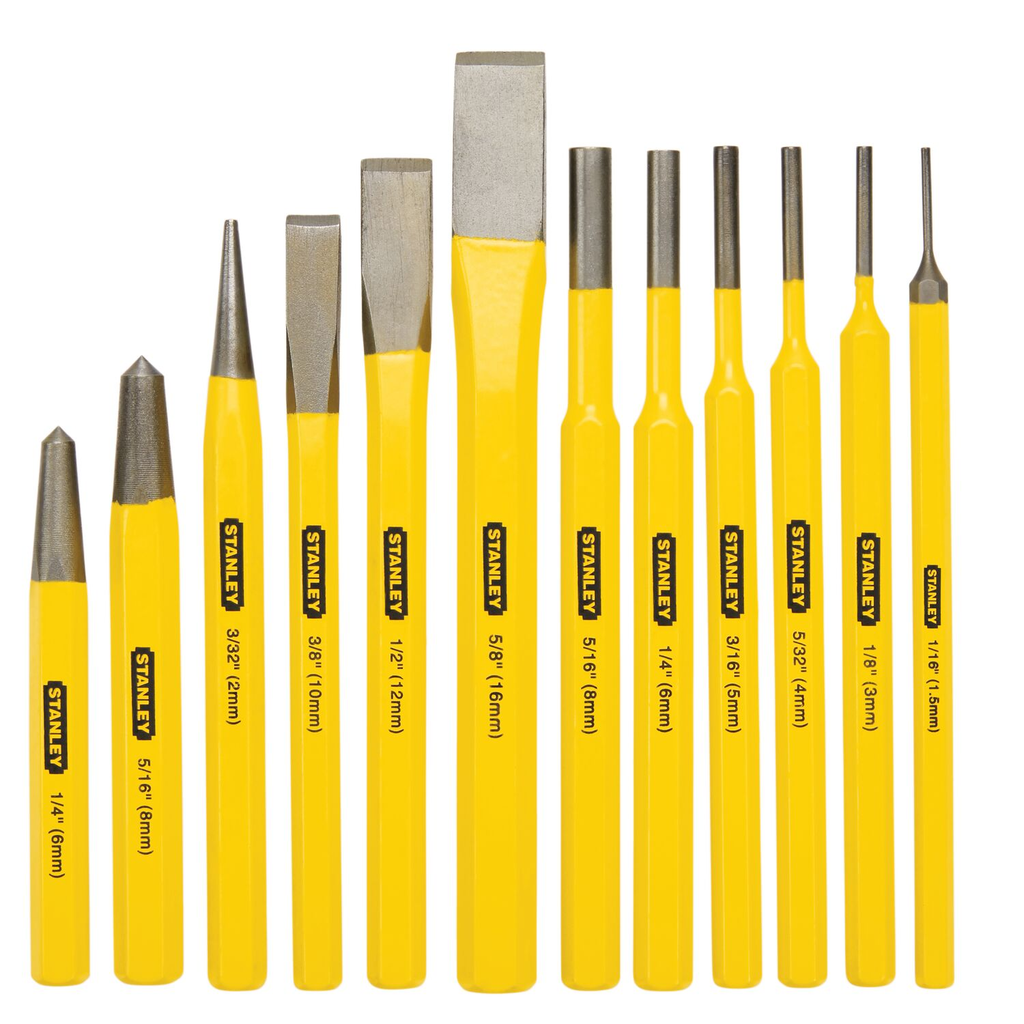 Product image for Stanley 16-299 Punch & Cold Chisel 12 Pc. Set