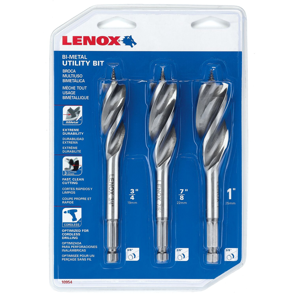 Product image for Lenox Tools 10954300S 3-Piece Utility Bit Set