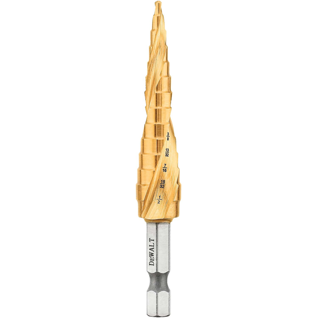 Product image for DEWALT DWA1783IR 1/8 to 1/2 Inch Impact Ready Step Drill Bit