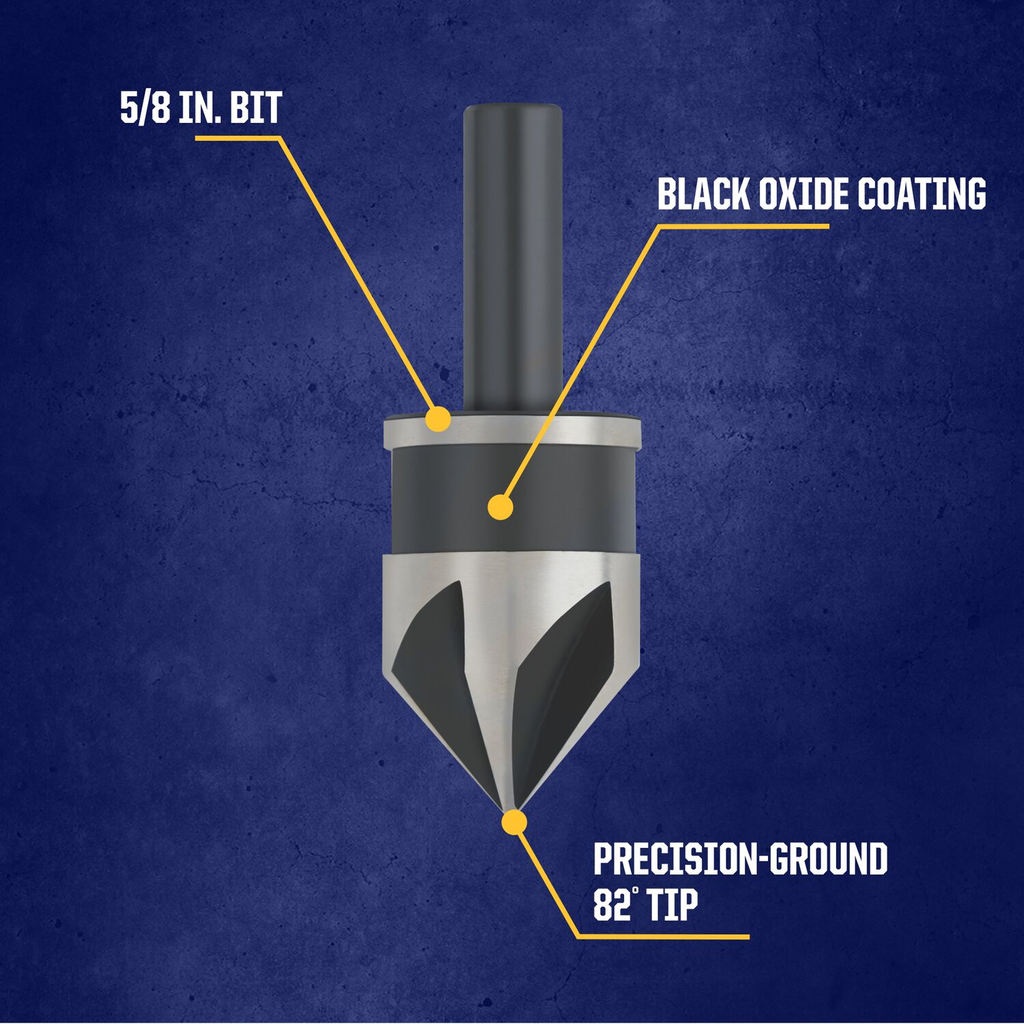 Product image for SBD 12412 DRL BIT 5/8 CNTRSINK 82'