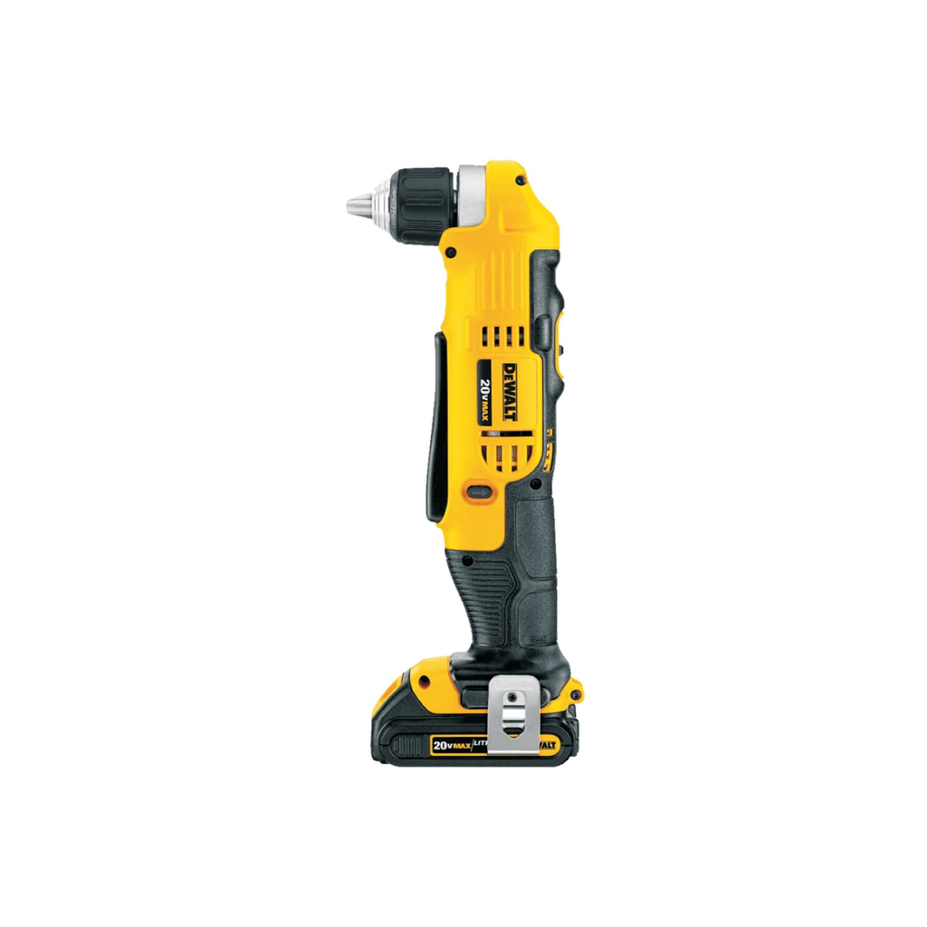 Product image for DEWALT DCD740C1 20 Volt 1.5 Ah Lithium-Ion Max Compact Right Angle Drill Kit