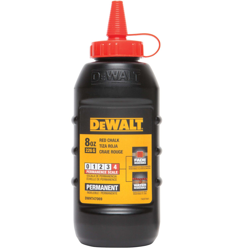 Product image for DeWalt DWHT47069L DeWalt 8 oz. Chalk (Red Permanent)