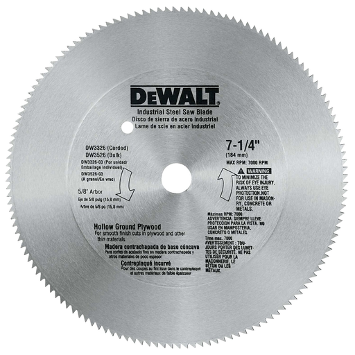 Product image for B&D DW3326 7-1/4IN 140TEETH STEEL H