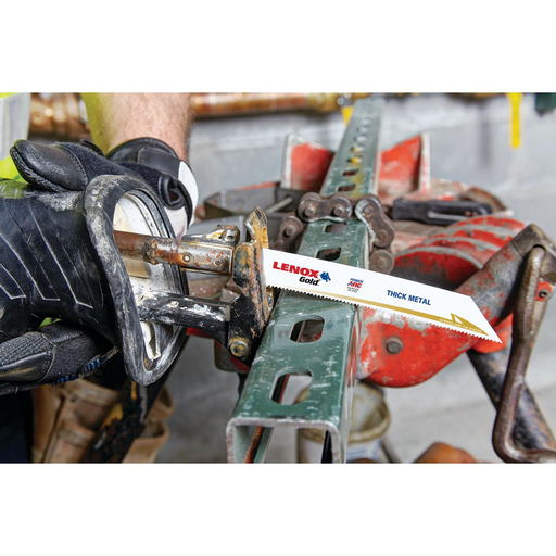 LENOX 6" x 3/4" Gold Power Arc Curved Metal Cutting Reciprocating Saw Blades (5-Pack)