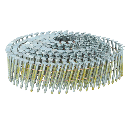 BOSTITCH Siding Nails, Wire Collated Coil, Thickcoat Galvanized, Round Head, 15-Degree, Ring Shank, 1-1/4-Inch X .080-Inch, 4200-Pack