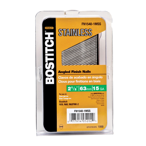 BOSTITCH 15Ga 2.5 Ss Finishing Nail