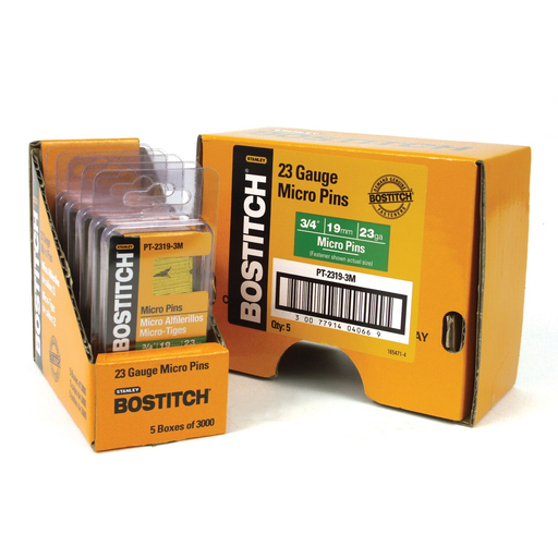 BOSTITCH Pin Nails, 23Ga, 3/4-Inch, 3000-Pack