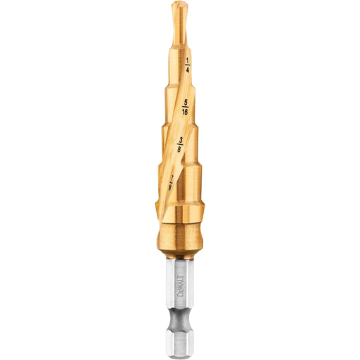 Product image for DEWALT DWA1784IR 3/16 to 1/2 Inch Impact Ready Step Drill Bit