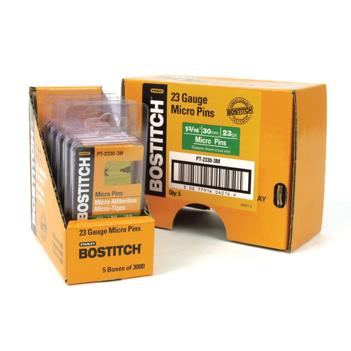BOSTITCH Pin Nails, 23 Ga, 1-3/16-Inch, 3000-Pack