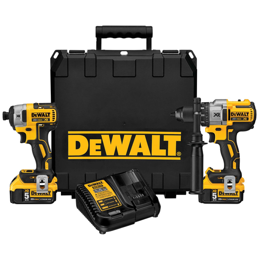 Product image for DeWalt DCK299P2 20V MAX Cordless Brushless XR® Hammerdrill & Impact Driver Combo Kit (5.0AH)