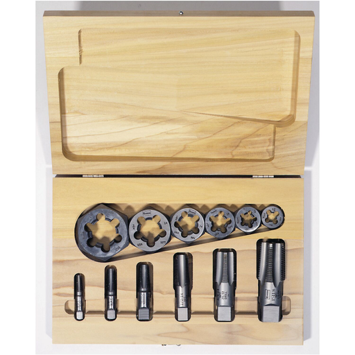 Product image for SBD 1920 TAP + DIE 12PC SET NPT RE-