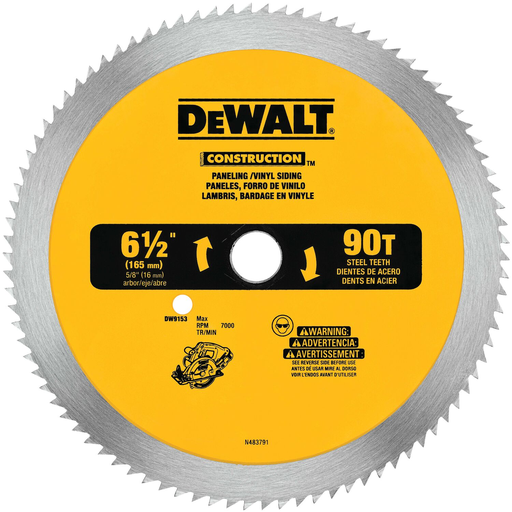 Product image for B&D DW9153 6-1/2IN 90TEETH (VINYL/P