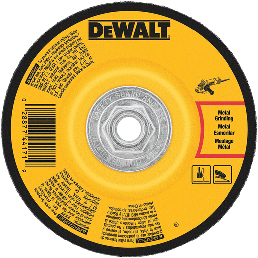 Product image for DeWalt DW4626 6" x 1/4" x 5/8"-11 High Performance Metal Grinding Wheel