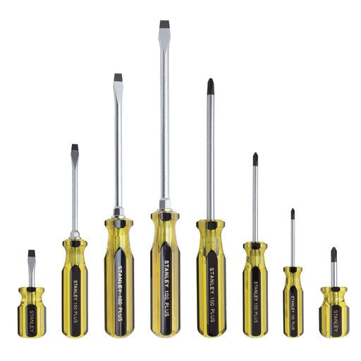 STANLEY 8 Piece 100 Plus Screwdriver Set