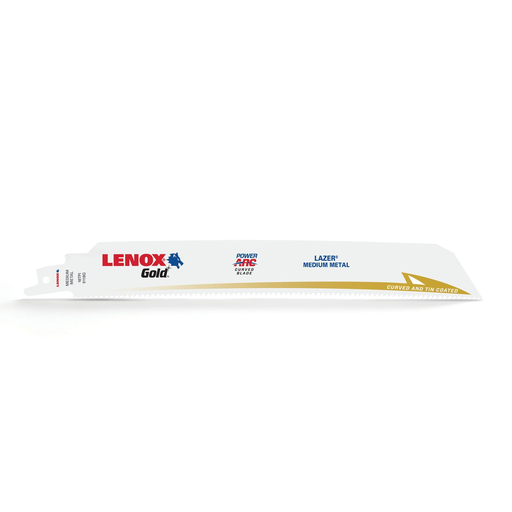 210999118GR - LENOX Gold Power Arc Reciprocating Saw Blade, For Medium Metal Cutting, 9-Inch, 18 Tpi, 5-Pack