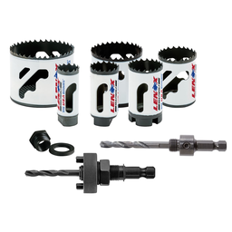 Lenox 30856-C600L 9pc Electrician's SPEED SLOT&#174; Hole Saw Kit, 7/8" thru 2-1/2", with Case