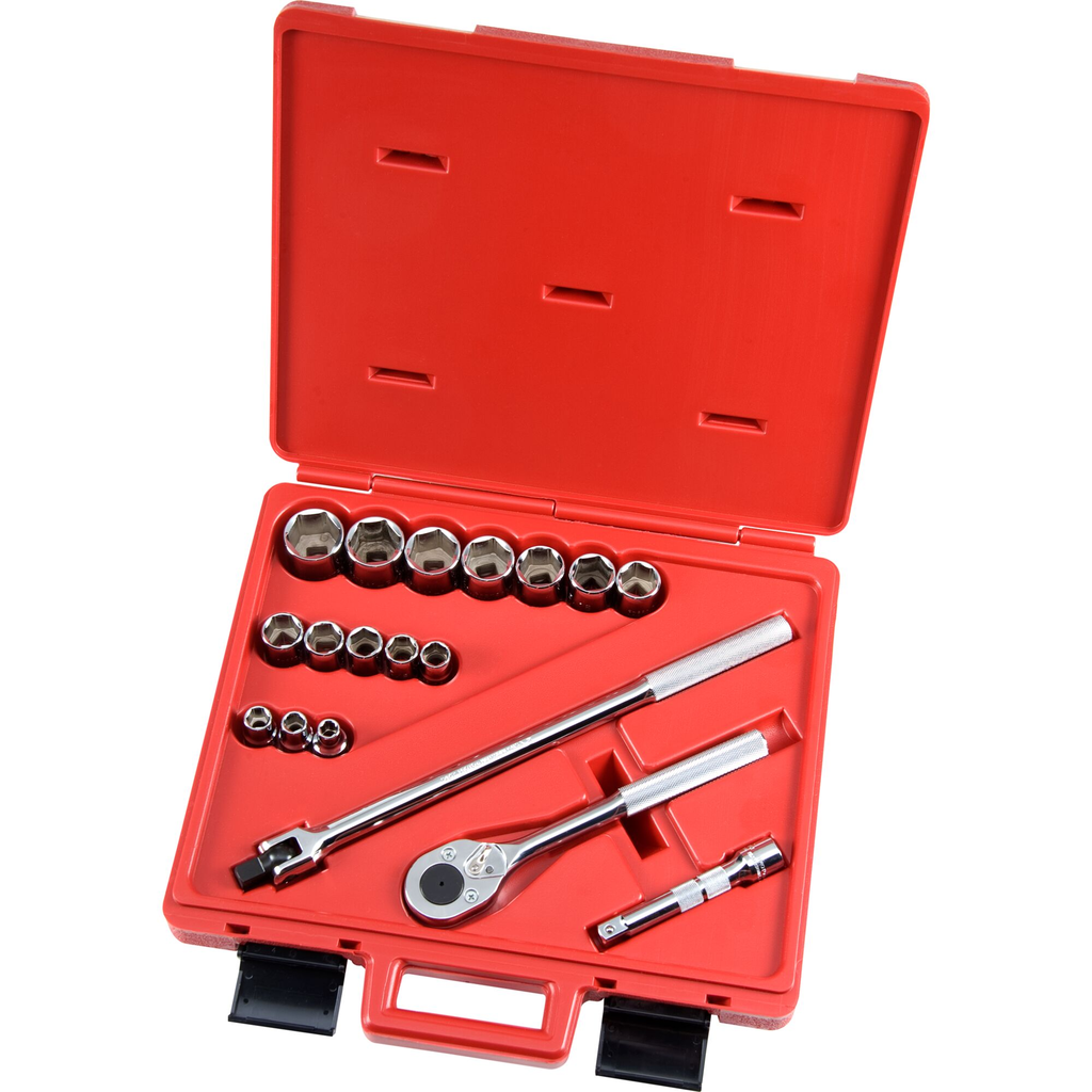 Product image for Proto J54122 Set Skt 1/2 Dr 18 Pc 6 Pt