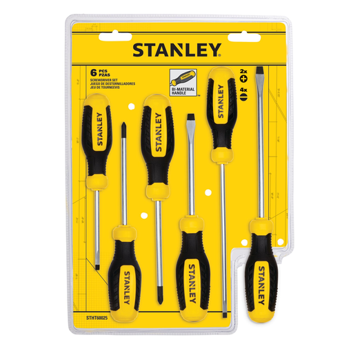 Stanley Slotted & Phillips Screwdriver Set (6-Piece)