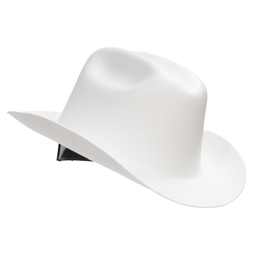 Western Outlaw Hard Hat - Western Brim Style - White