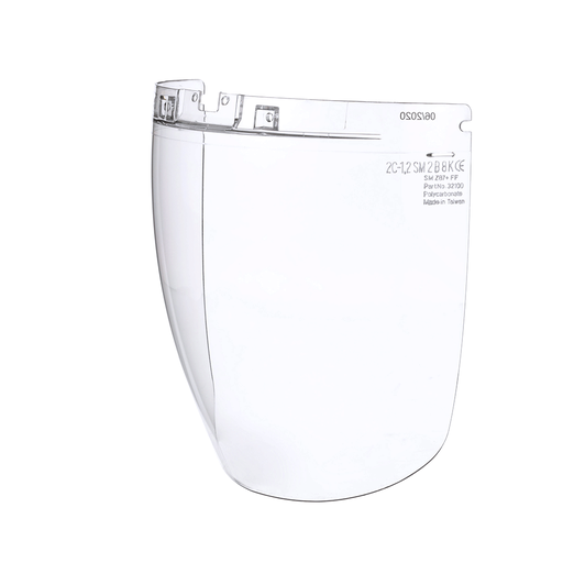 DP4 Series Replacement Face Shield Window - 9"X12-1/8"X0.060" - Clear Tint Anti-Fog