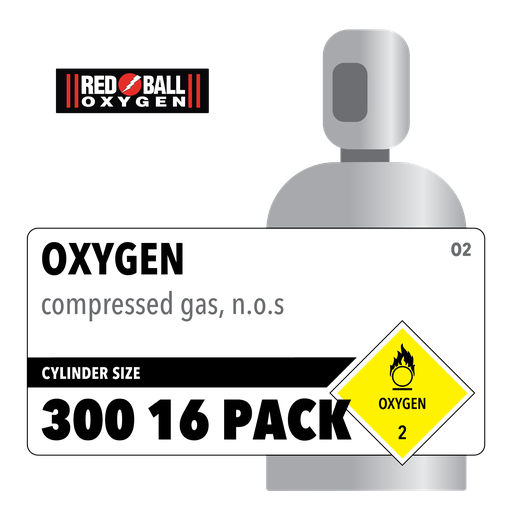 Oxygen, 300 16 PACK, 5328 ft3, Steel (S), CGA 540
