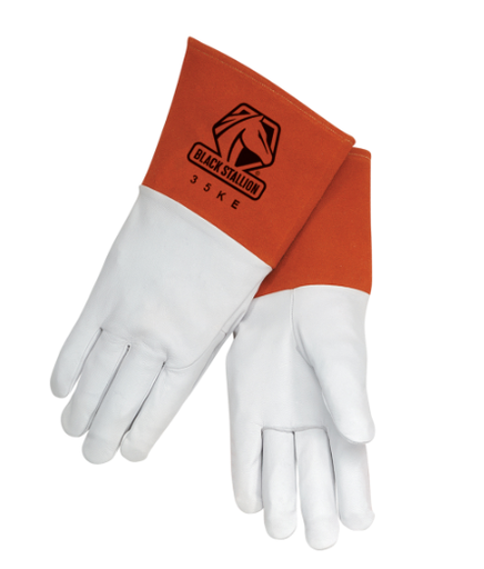 Economy Kidskin TIG Glove, Pearl White