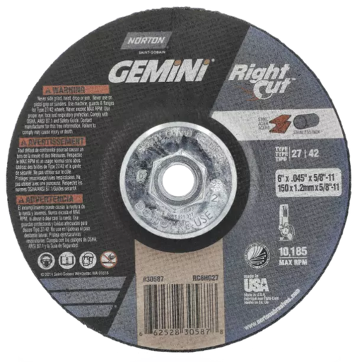 NORTON GEMINI 7 X 045 X 7/8 ALUMINUM