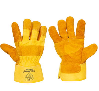 Work - Gloves - Cowhide/Canvas - Length 11 in, Width 6 in, Height 1 in