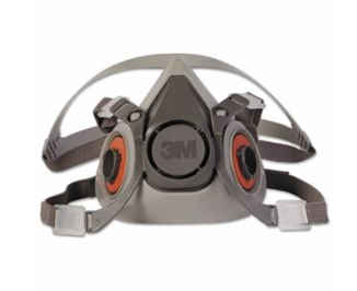 Half Facepiece Reusable Respirator 6000 Series, Medium, Resist Gases, Vapors, Particulates, Adjustable Strap, TPE