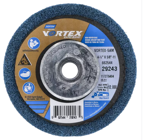 NORTON 4-1/2 X 7/8 VORTEX -M- RAPID BLEND