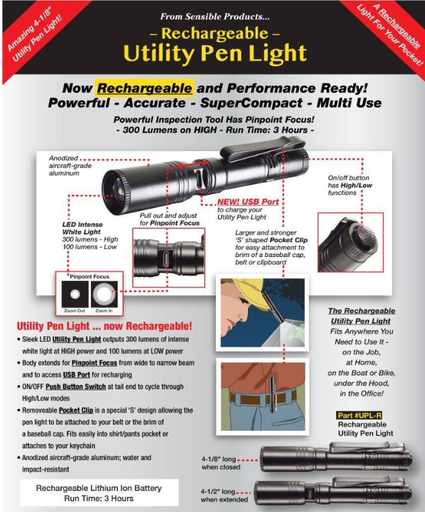 RECHARGEABLE UTILITY PENLIGHT