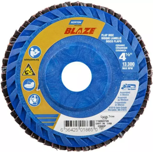 NORTON 60G BLAZE 4.5"X 7/8" FLAT MOUNT
