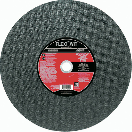 Flexovit A30RB Cut-Off Wheel, 12" x 3/32" x 1" Type 1