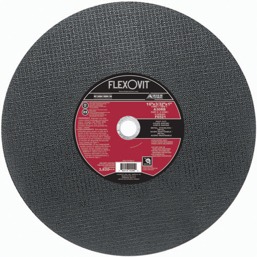 Flexovit A30RB Cut-Off Wheel, 16" x 3/32" x 1" Type 1