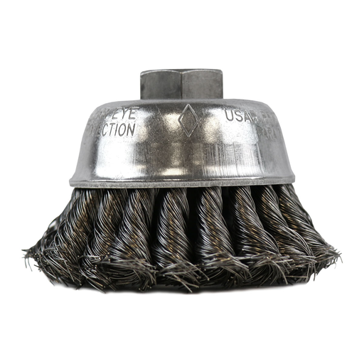 Flexovit C1580 Stainless Steel Wire Cup Brush 2-3/4 Inch x 5/8-11, .020, Max 12500 RPM