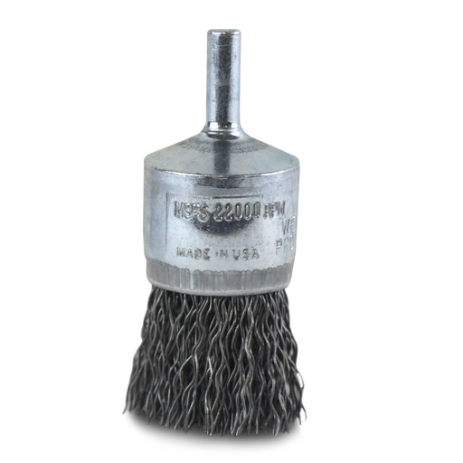 Flexovit C1890 Wire End Brush 1 Inch x 1/4 Inch Shank .020 Carbon, Crimped for Cleaning