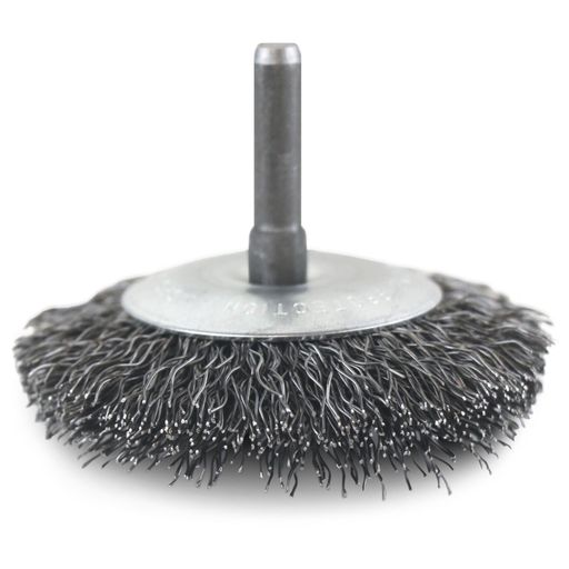 Flexovit C1780 2-1/2 Inch x 1/4 Inch SHANK Carbon Wire End Brush, Grit .014, Max RPM 20000