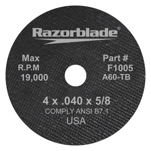 Flexovit A60SST Cut-Off Wheel, 4" x .040" x 5/8" Type 1